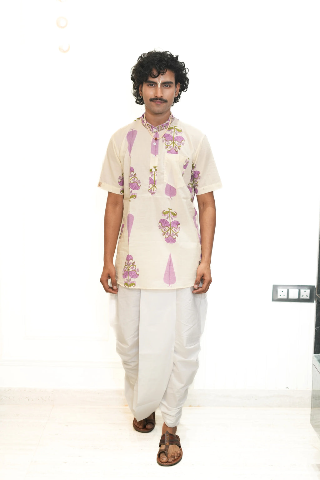 Kutumb Phool Raas- Mens Kurta and Dhoti Set