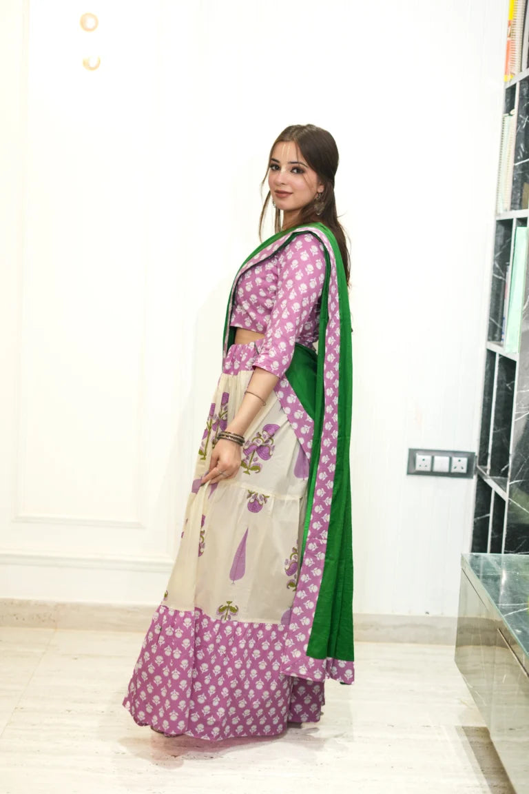 Kutumb Phool Raas Frill Gopi Dress