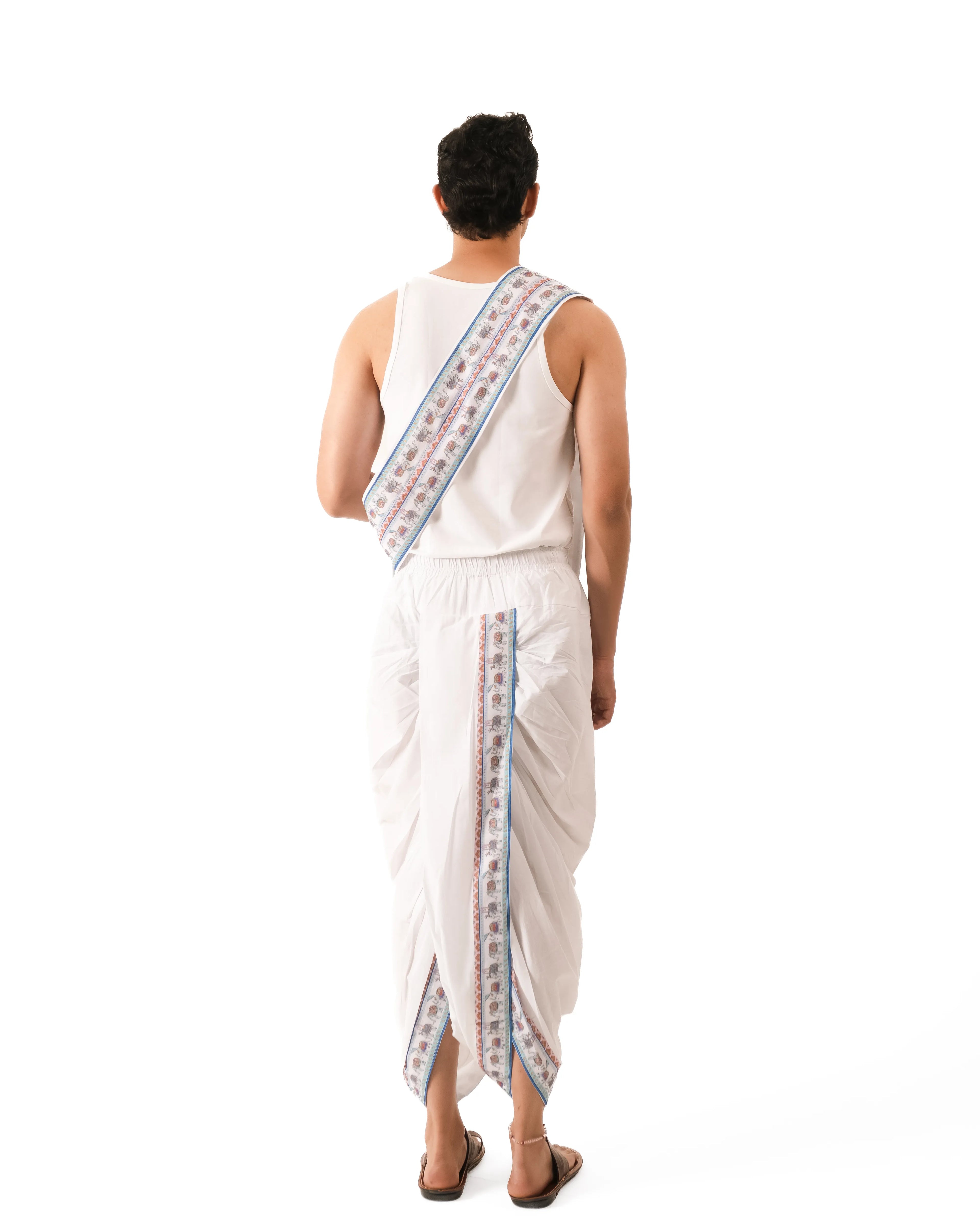 Gajanka Set- Readymade dhoti and dupatta