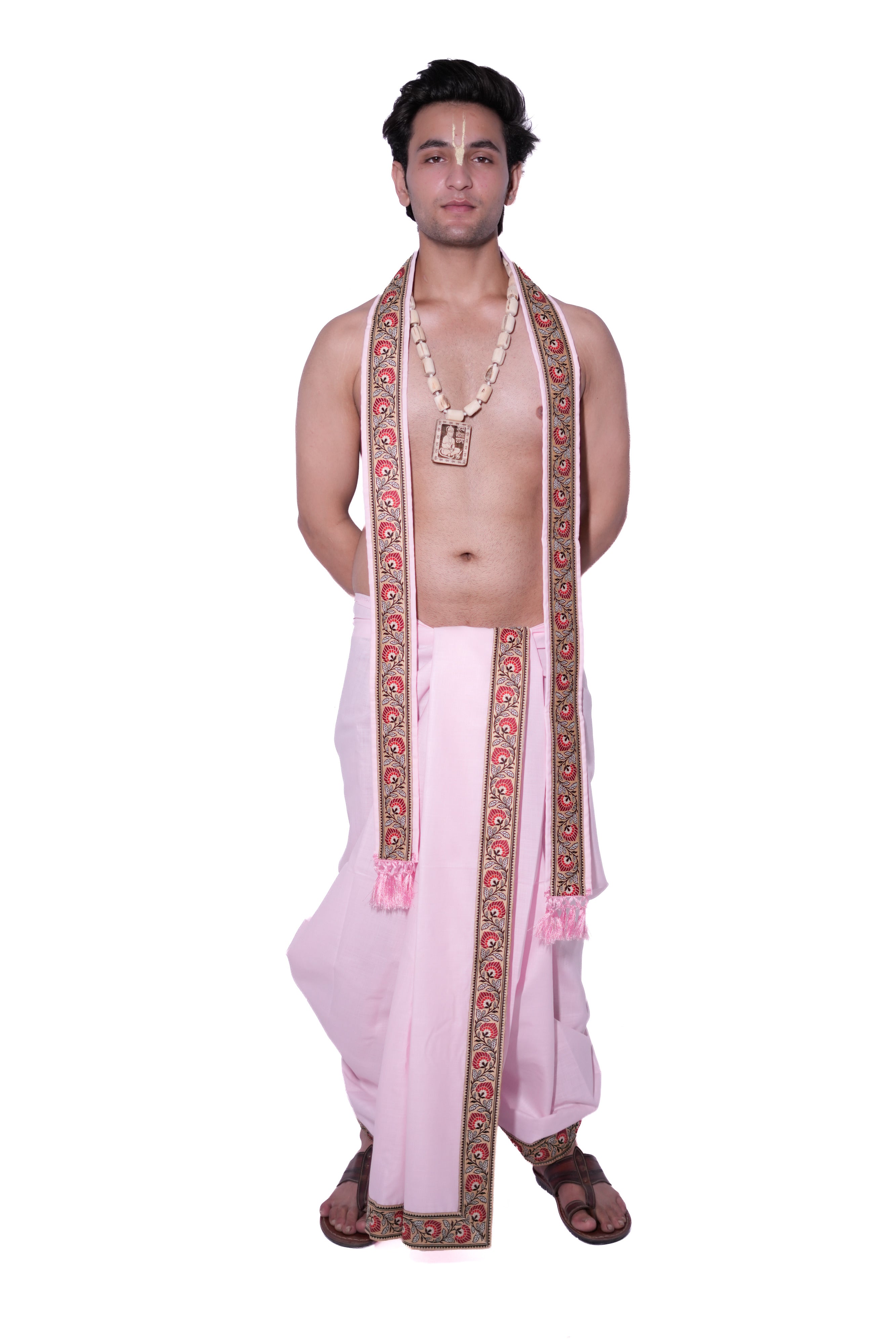 Dhoti and dupatta set - Anurag pink