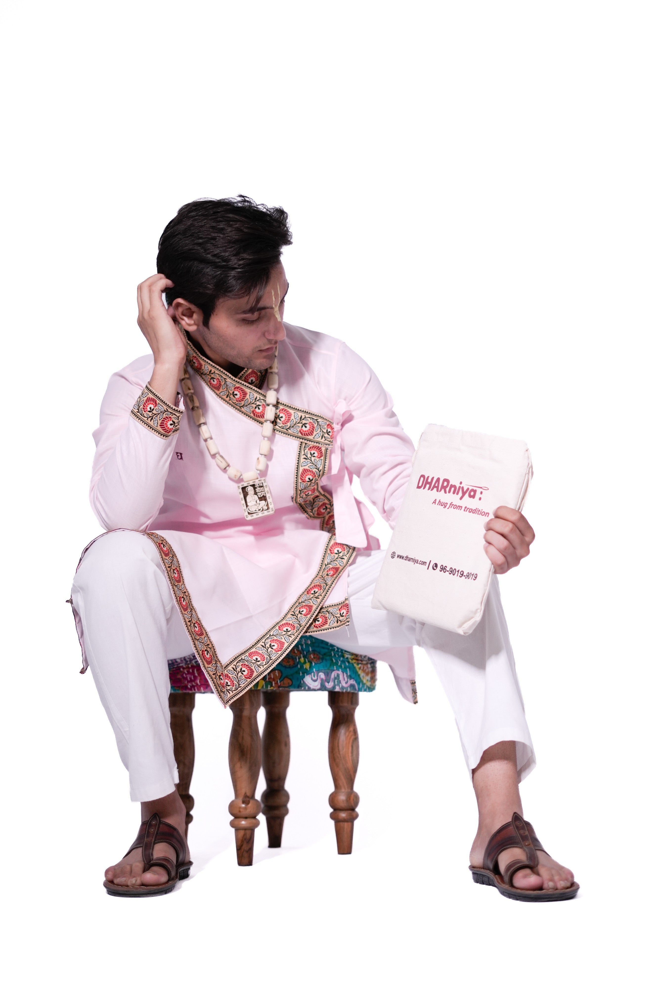 Anurag Border Bagalbandhi - Pink