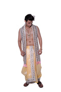 Dhoti and dupatta set - Kanish Cream