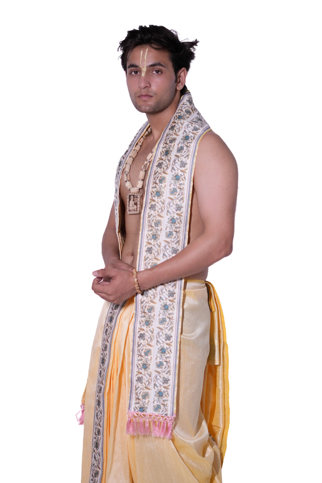 Dhoti and dupatta set - Kanish Cream