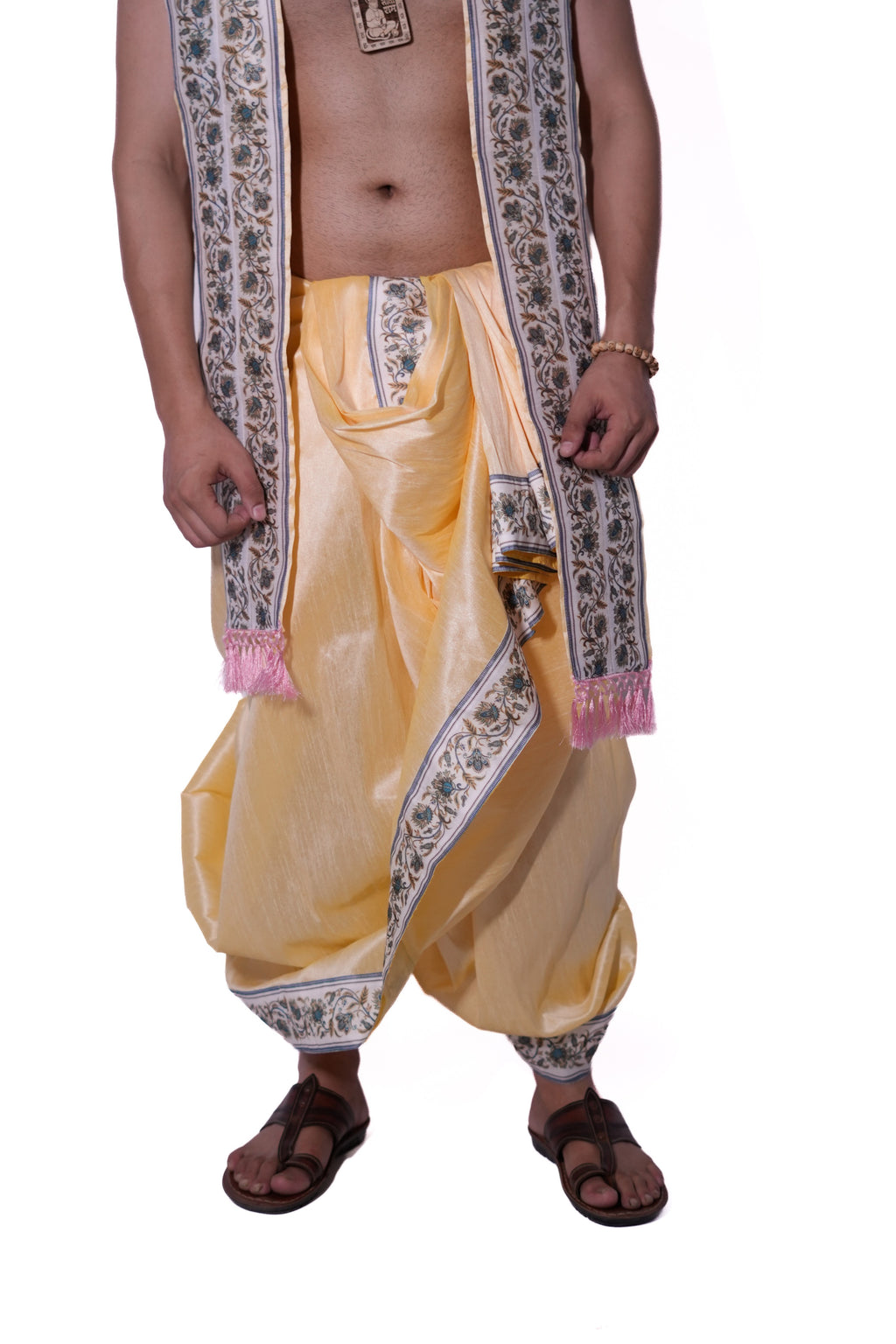 Dhoti and dupatta set - Kanish Cream