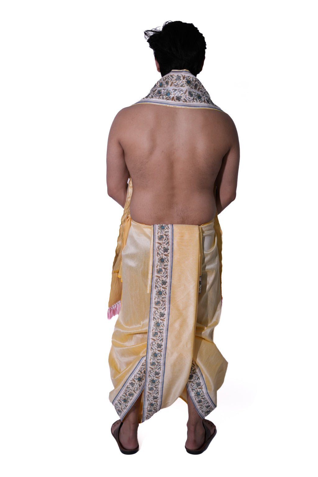 Dhoti and dupatta set - Kanish Cream