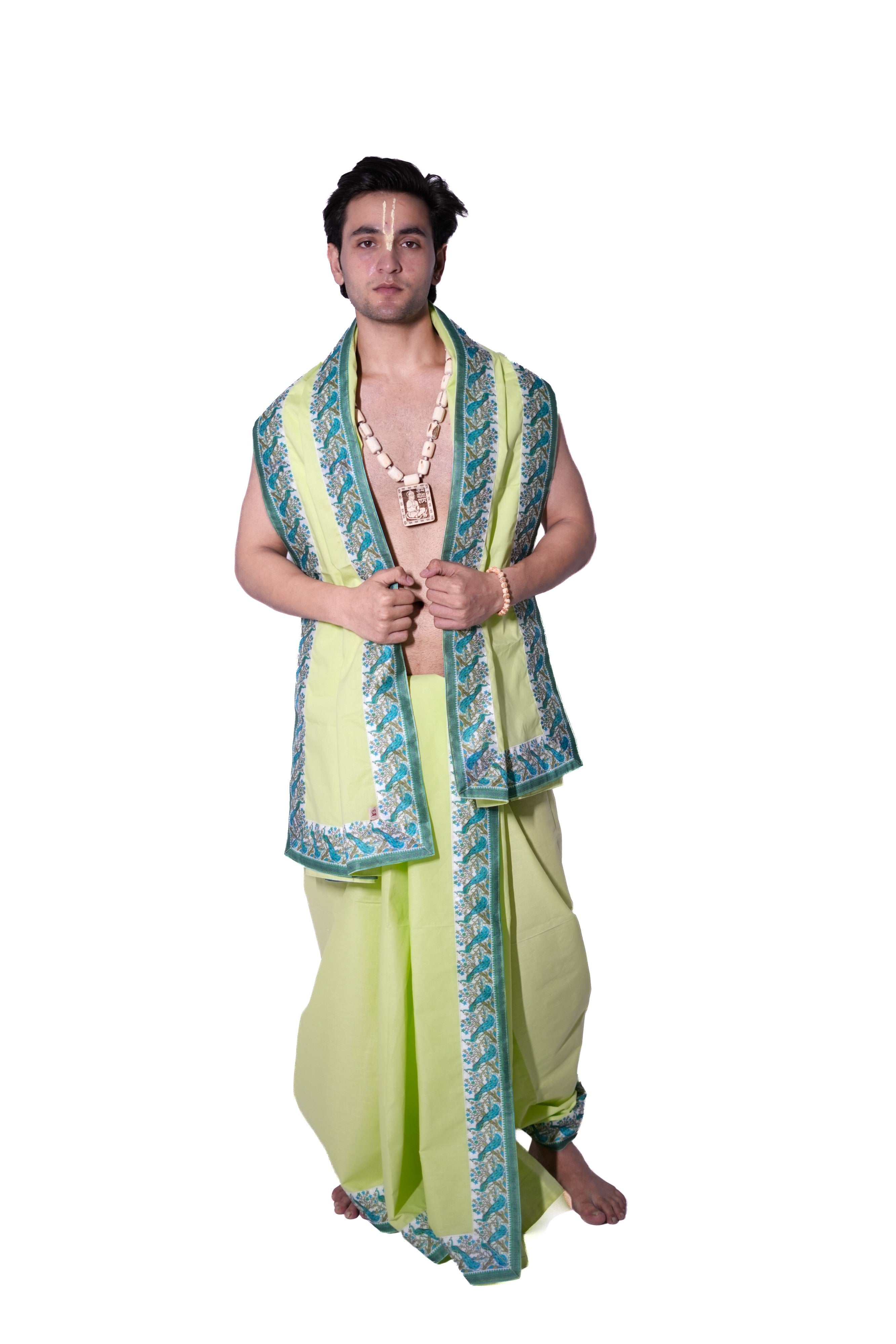 Dhoti and dupatta set - Neer Green