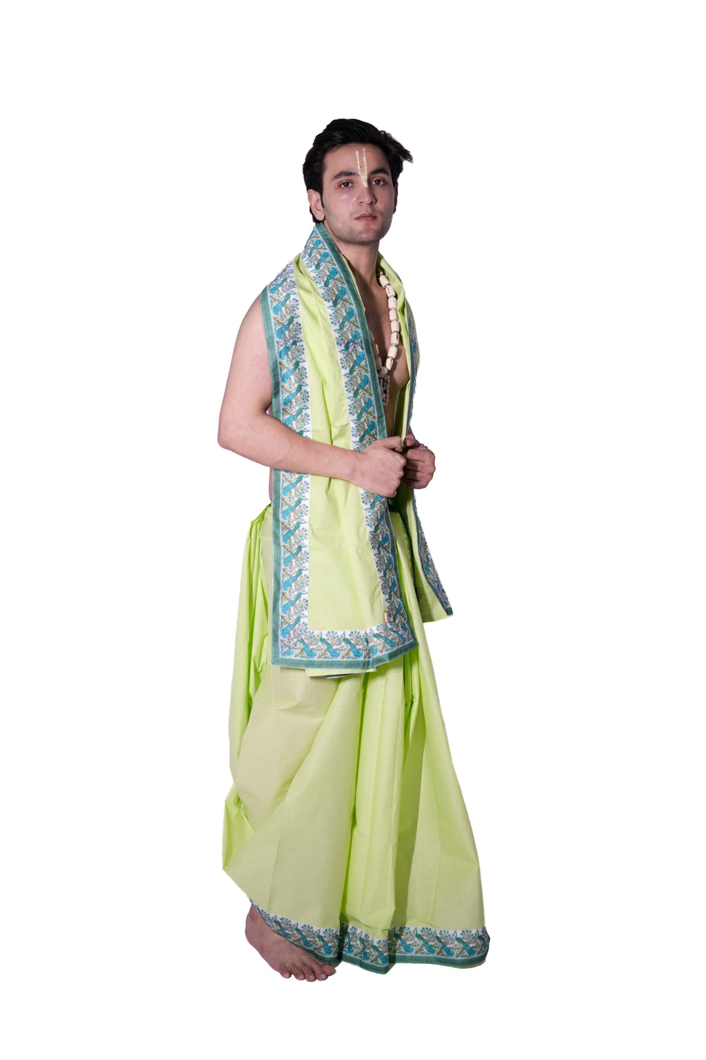Dhoti and dupatta set - Neer Green