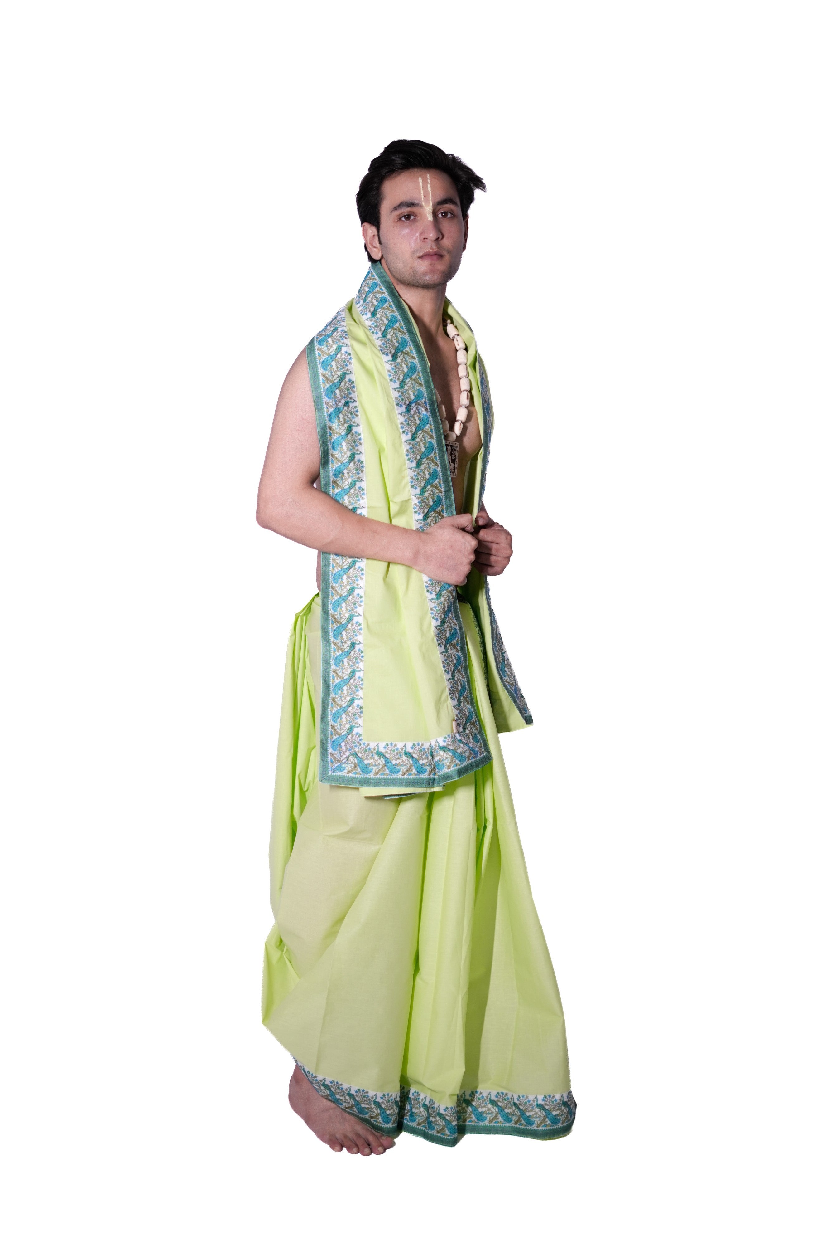 Dhoti and dupatta set - Neer Green