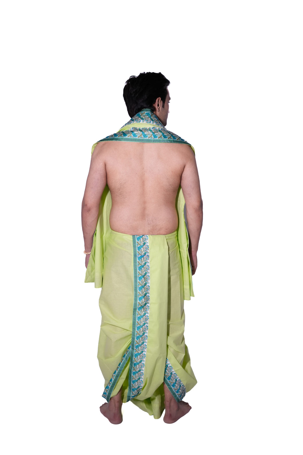 Dhoti and dupatta set - Neer Green