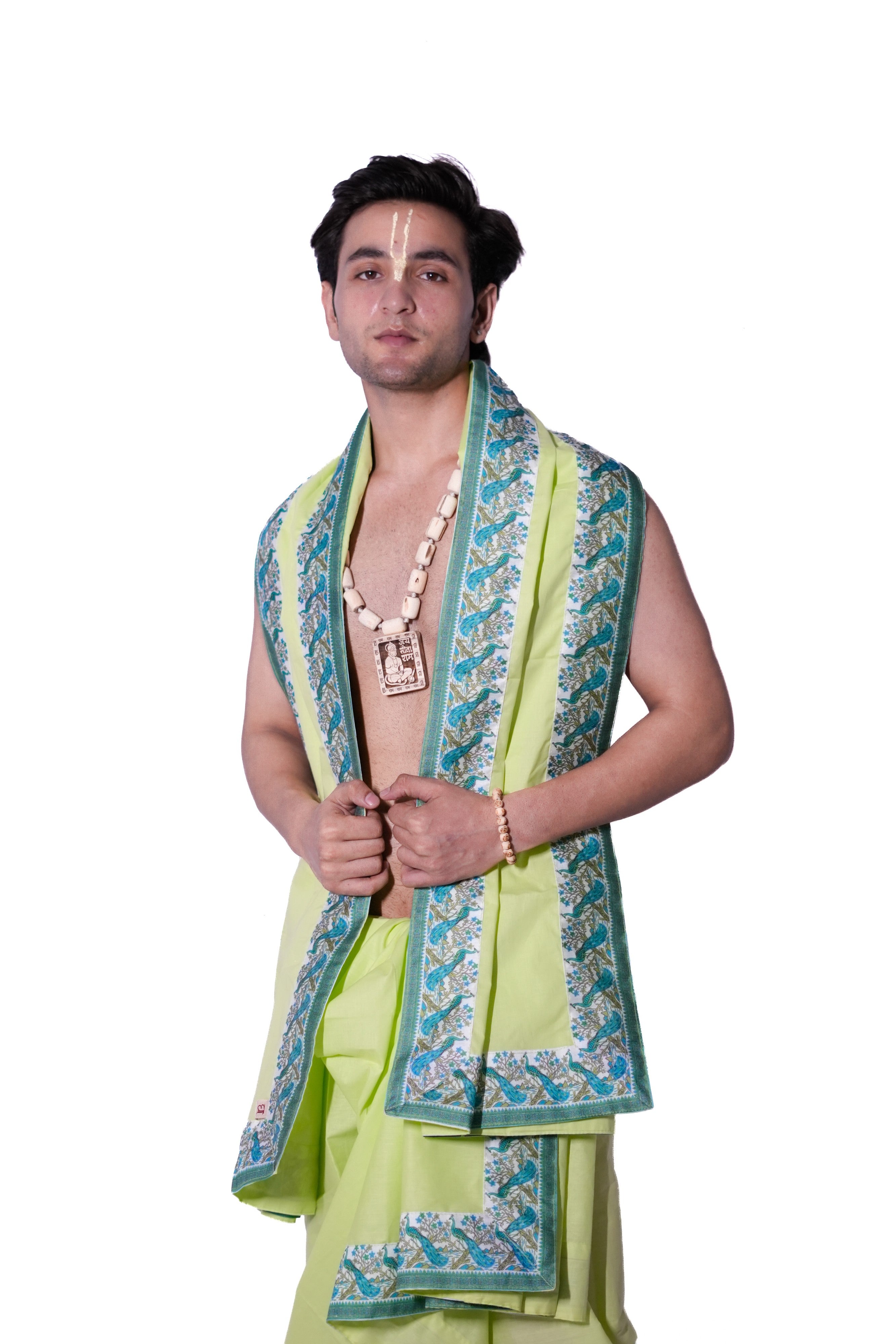 Dhoti and dupatta set - Neer Green