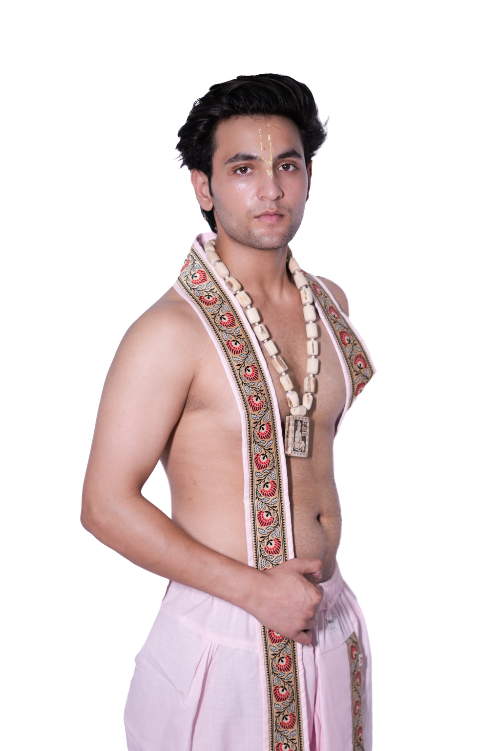 Readymade Dhoti and dupatta set - Anurag Pink