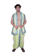 Readymade Dhoti and dupatta set - Neer Green