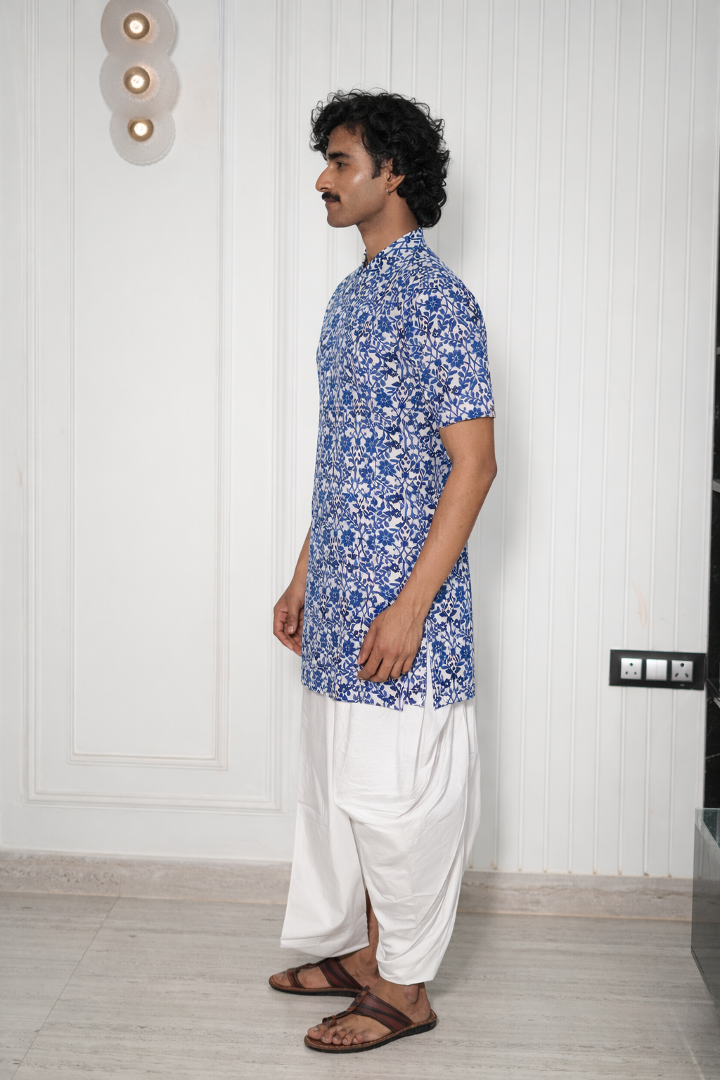 Kutumb Neel Saaj- Mens Kurta and Dhoti Set
