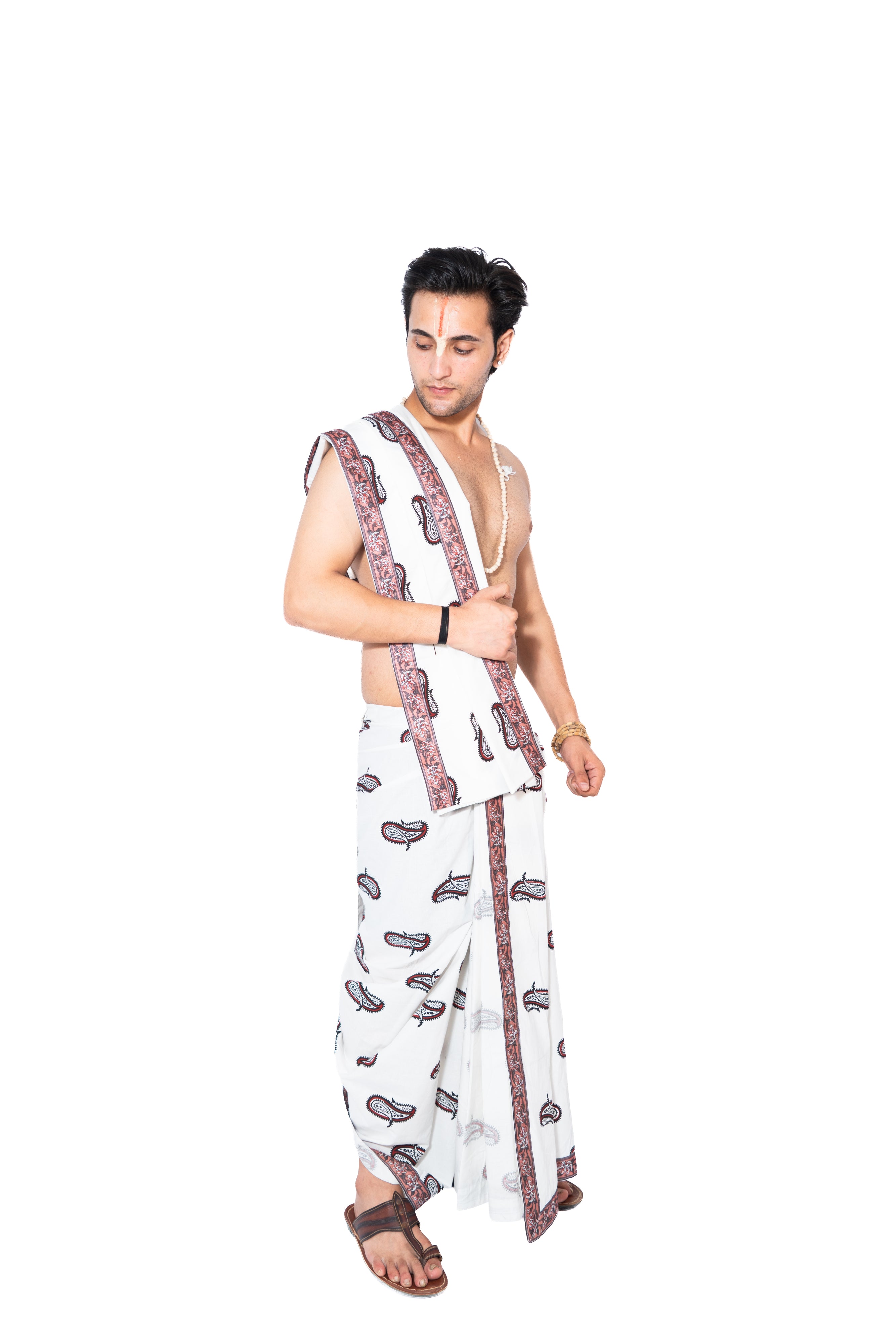 Arya Dhoti and dupatta set - Off white