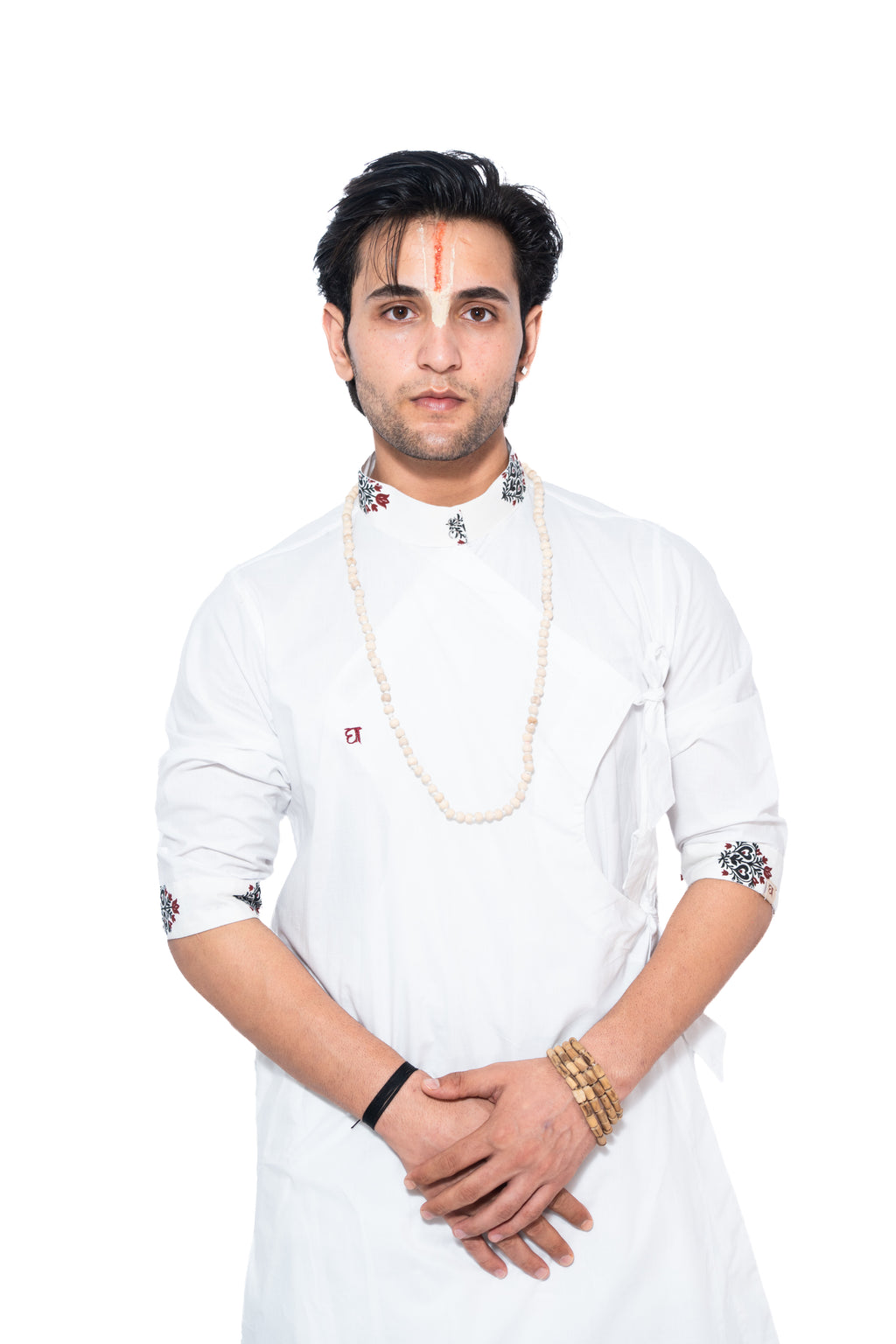 Vaishnava Bagalabandhi and Dhoti Set- white