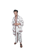 Arya Readymade Dhoti and dupatta set - Off white