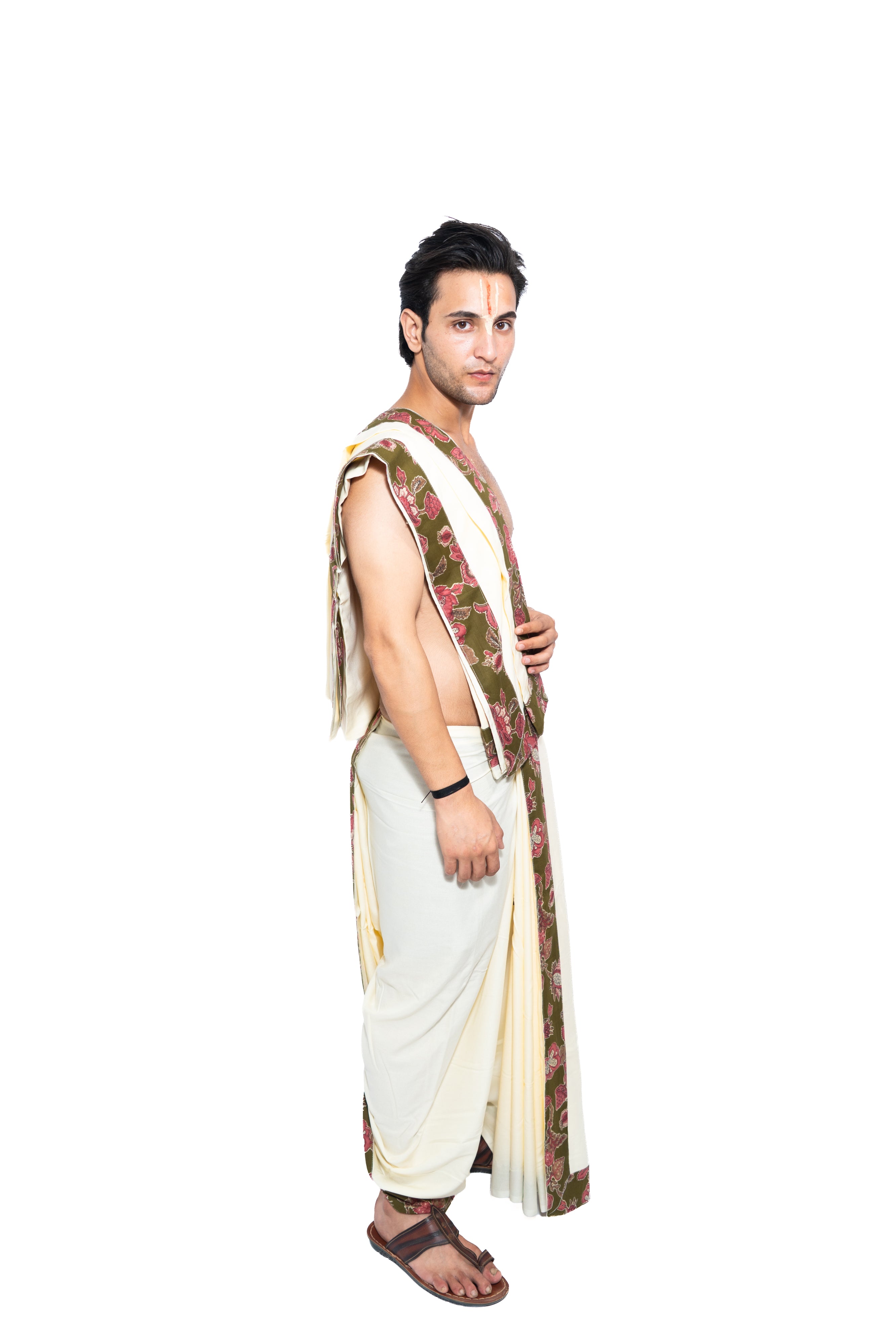 Gul Dhoti and dupatta set - Cream