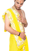 Nandalāla Dhoti and dupatta set - Yellow