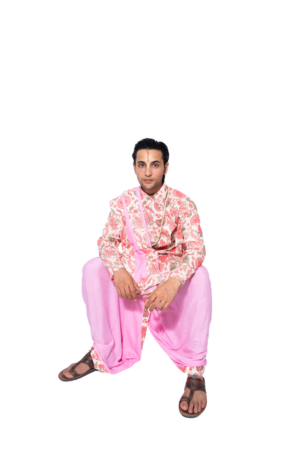 Shridhara Bagalabandhi and Dhoti Set- Pink