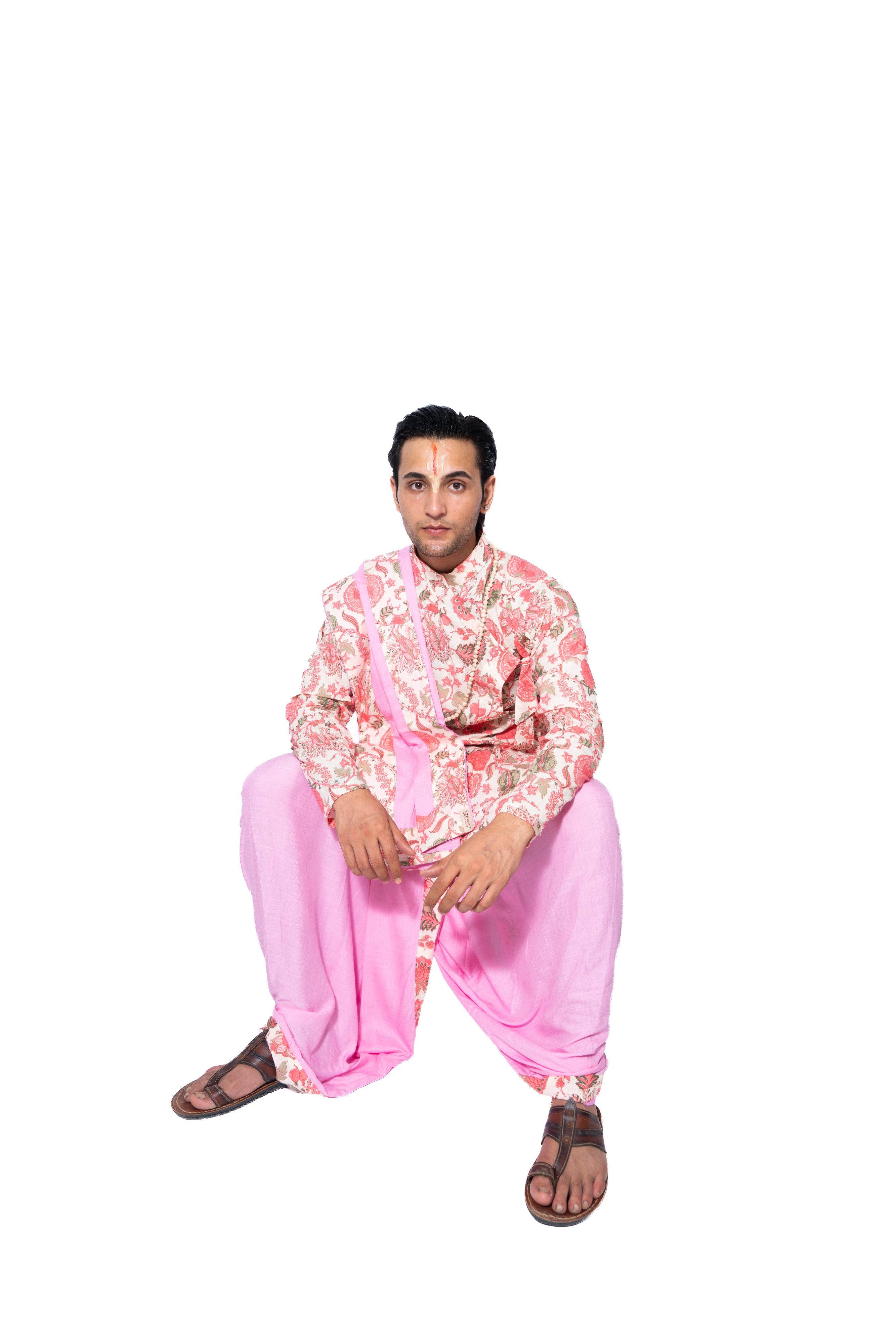 Shridhara Bagalabandhi and Dhoti Set- Pink