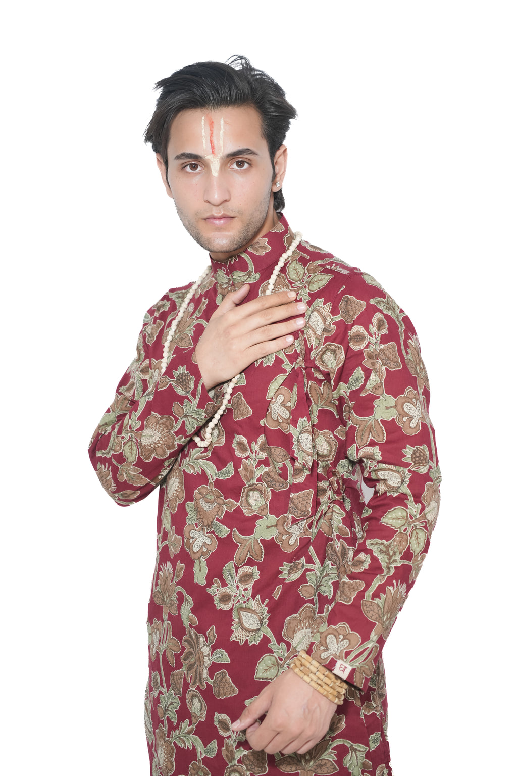 Sridhara Bagalabandhi And Dhoti Set- Maroon
