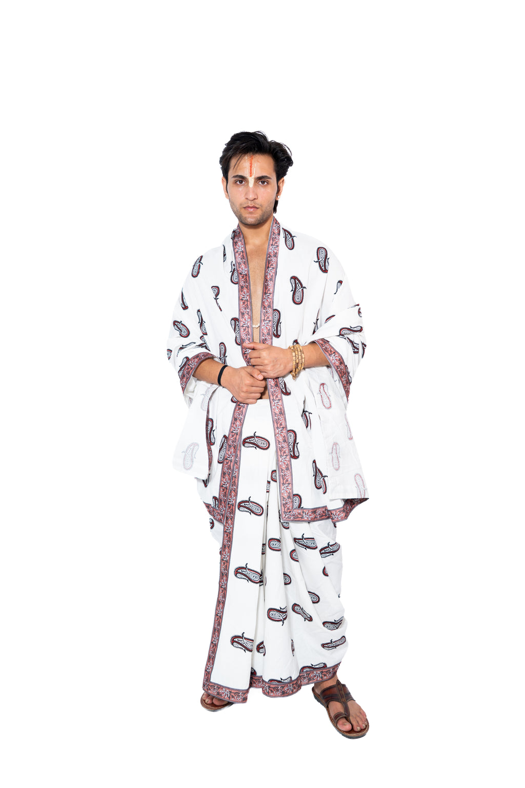 Arya Dhoti and dupatta set - Off white