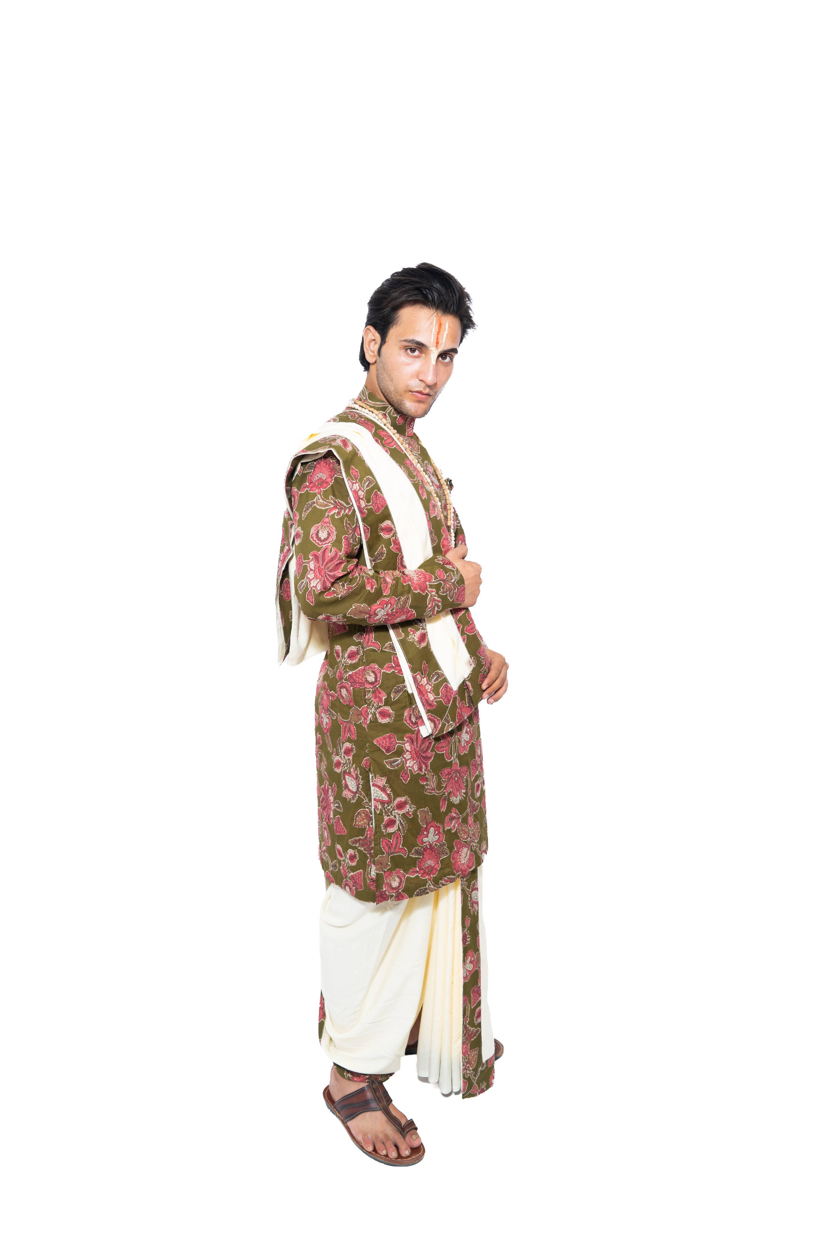 Gul Bagalabandhi And Dhoti Set- Mehandi