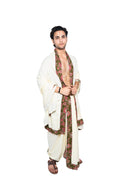 Gul Dhoti and dupatta set - Cream