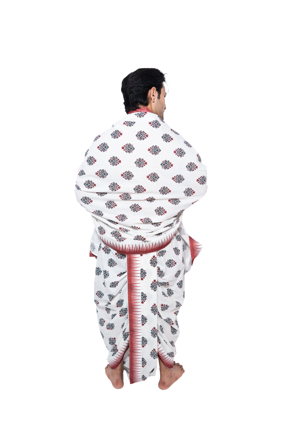 VAIṢṆAVA Dhoti and dupatta set - Off white