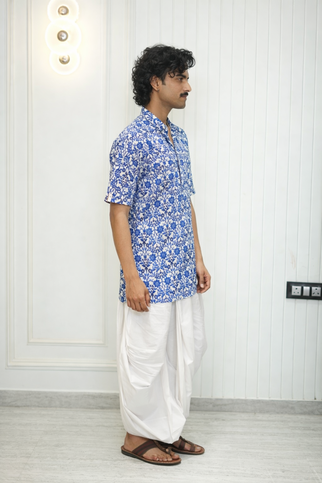 Kutumb Neel Saaj- Mens Kurta and Dhoti Set