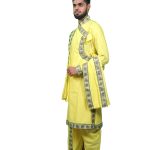 Bhagalpuri Bagalbandhi Set (Lemon peacock)