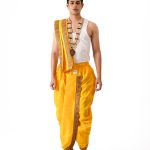 Traditional Dhoti Set (Mor Pankh) Mango