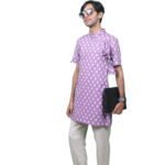 Cotton Printed Short Bagalbandhi – Youth Edition Lavender