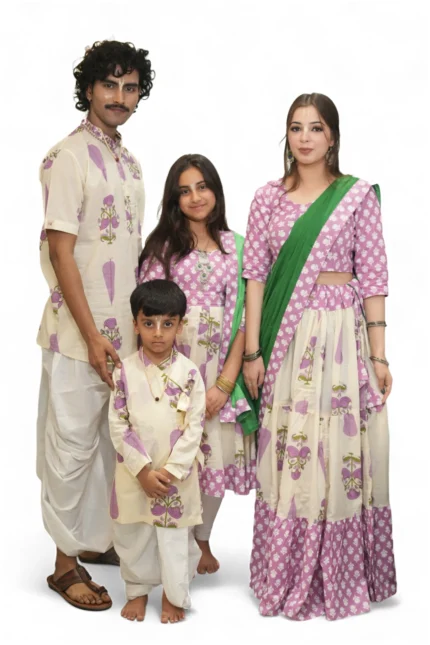 Kutumb Phool Raas Family Combo with Kurta