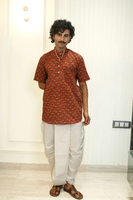 Kutumb Raktambara- Men's Kurta and Dhoti Set