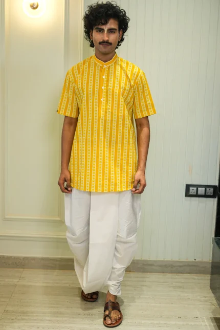 Kutumb Peetambara - Men's Kurta And Dhoti Set