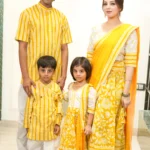 Kutumb Peetambara Family Combo with Kurta