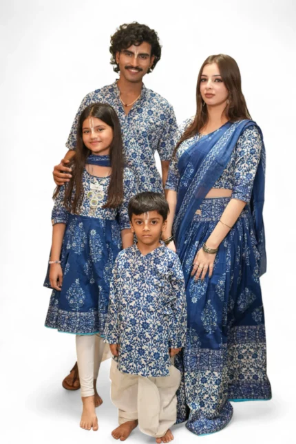 Kutumb Neel Saaj Family Combo with Kurta