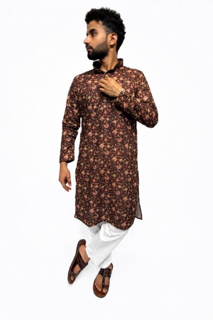 Printed Linen Kurta
